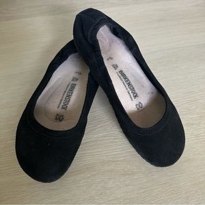 Birkenstock ballerina black suede flats, size 38 (US 7.5)